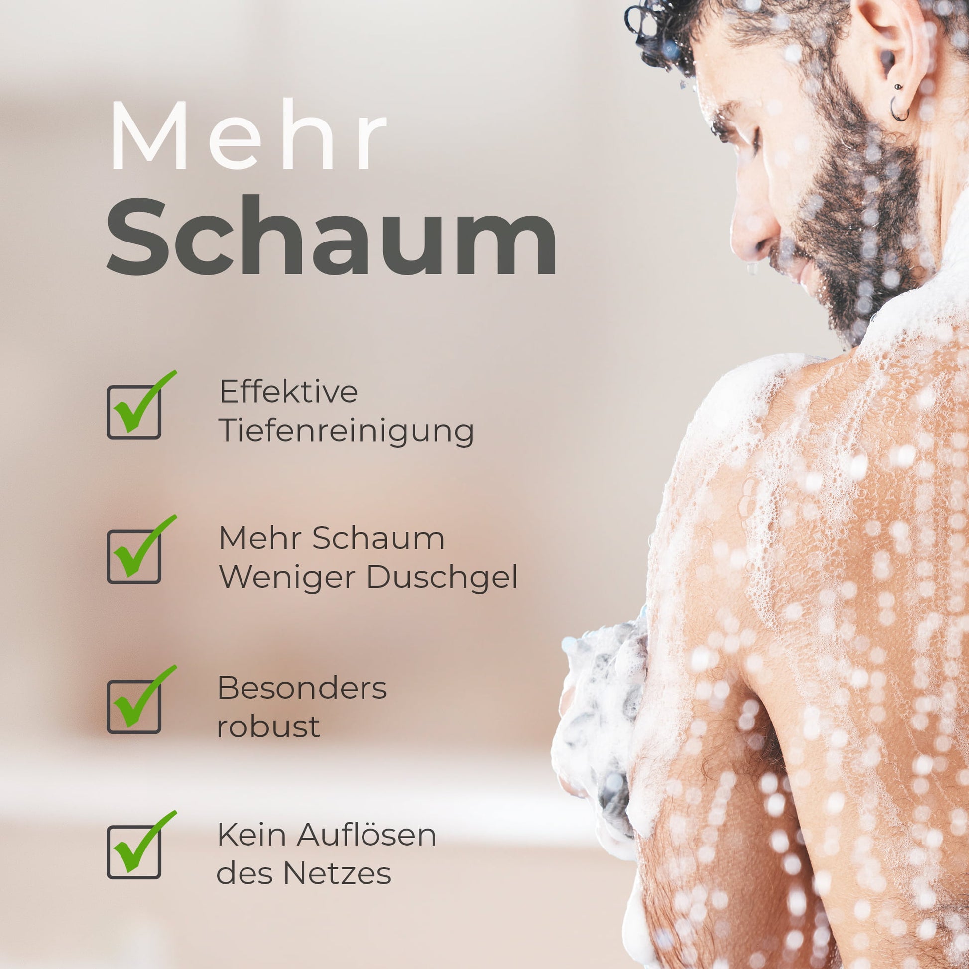 Quick Aid Duschschwamm – Dunkelgrau