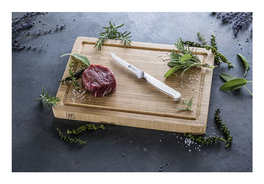 ZWILLING Pro le blanc Steakmesser – 4er-Set, 33 cm, Glatter Schliff, Edelstahl, Kunststoffgriff, Weiss