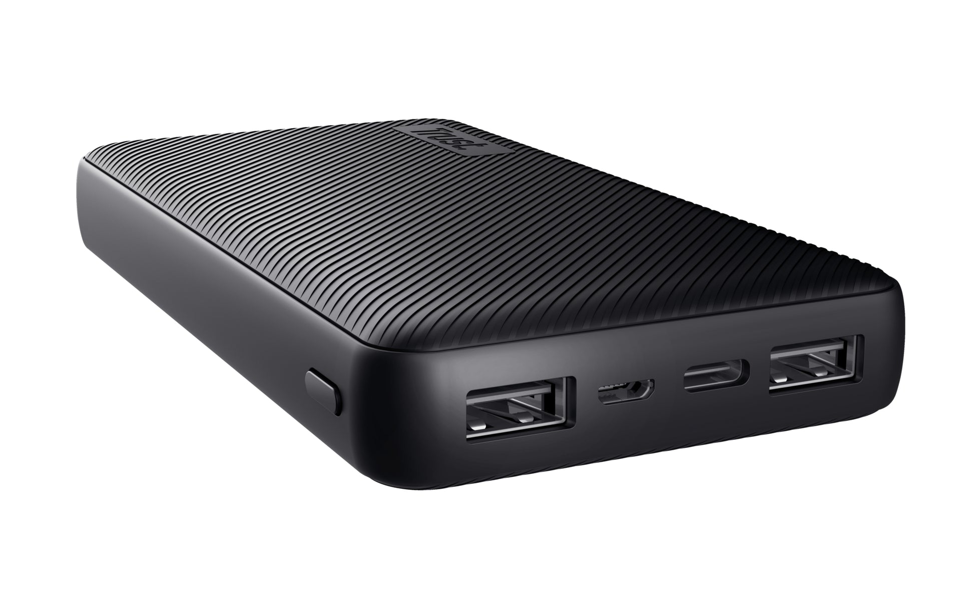 Trust Primo Powerbank 15'000 mAh – 15 W PD, 1× USB-C, 2× USB-A, schwarz, für Smartphone & Tablet