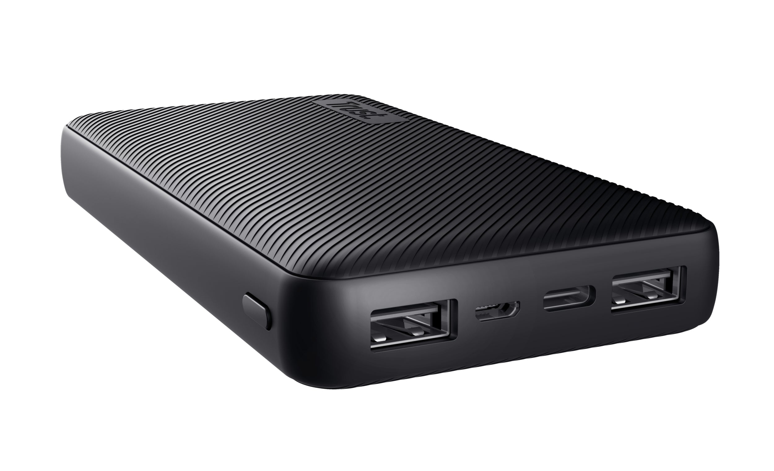 Trust Primo Powerbank 15'000 mAh – 15 W PD, 1× USB-C, 2× USB-A, schwarz, für Smartphone & Tablet