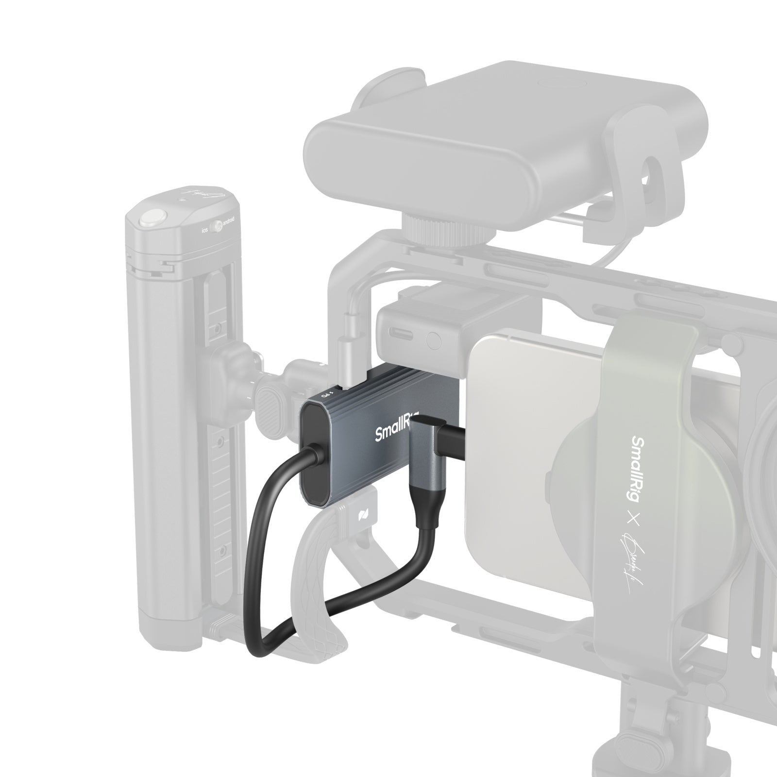 SmallRig 4598 USB-Hub – USB-C, 1× USB-A, 2× USB-C, 100 W PD