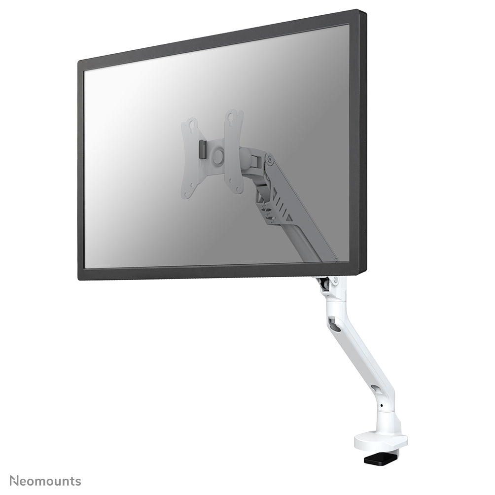 Neomounts FPMA D750WHITE2 – Monitorarm, Tischklemme, bis 32", VESA 75 × 75/100 × 100 mm