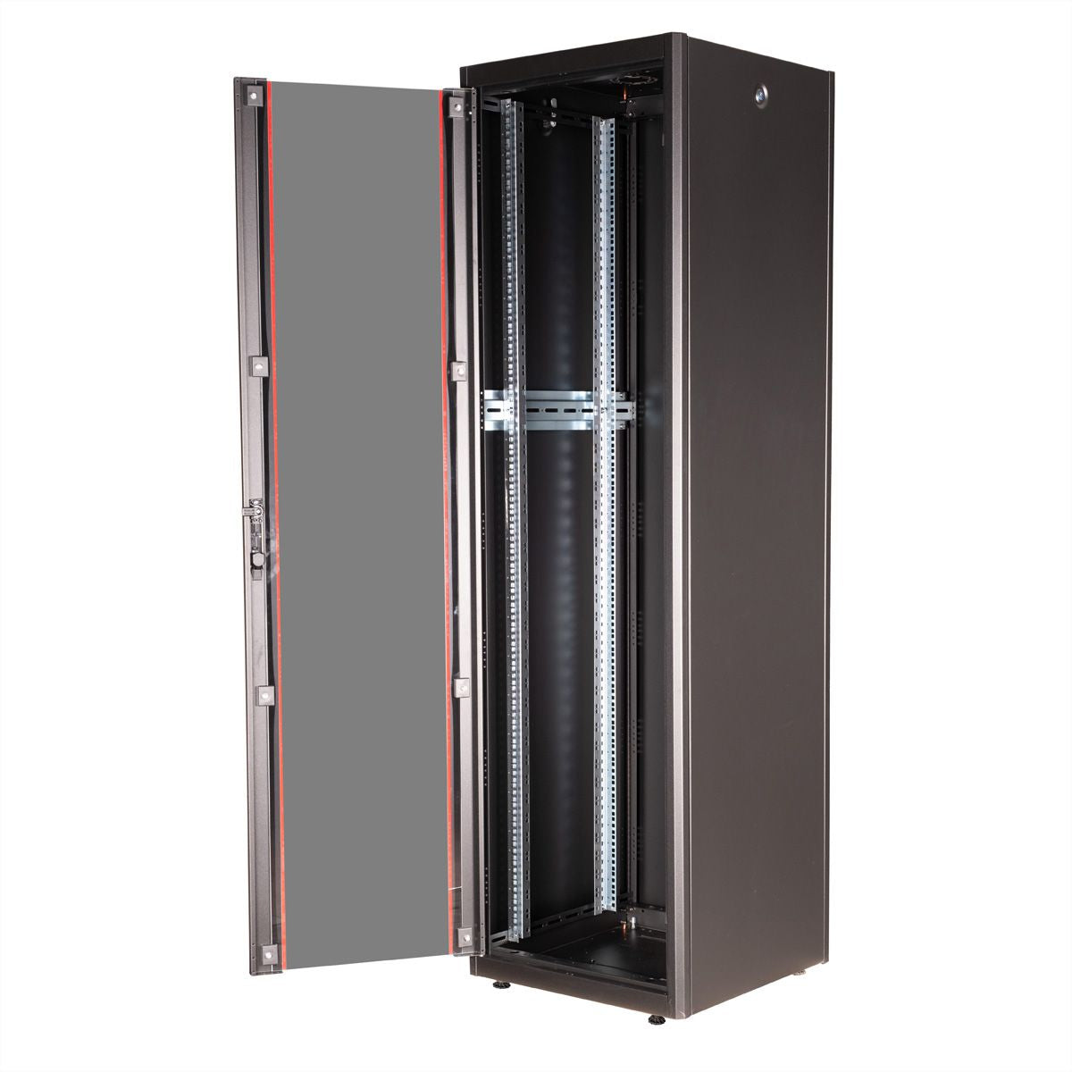 ROLINE Basic – 19" Netzwerkschrank 42U, IP20, abschliessbar, 600 × 600 × 2010 mm, schwarz, Stahl
