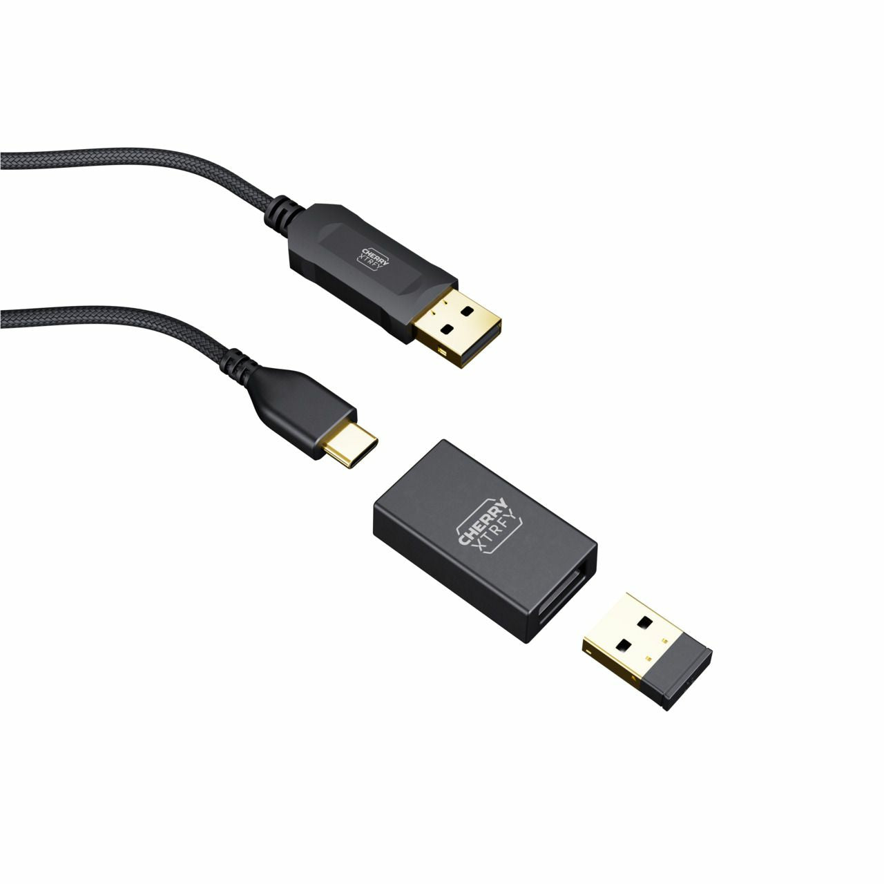 CHERRY XTRFY M68 – Gaming-Maus – Kabellos (2,4 GHz), 26000 DPI, Schwarz, Türkis