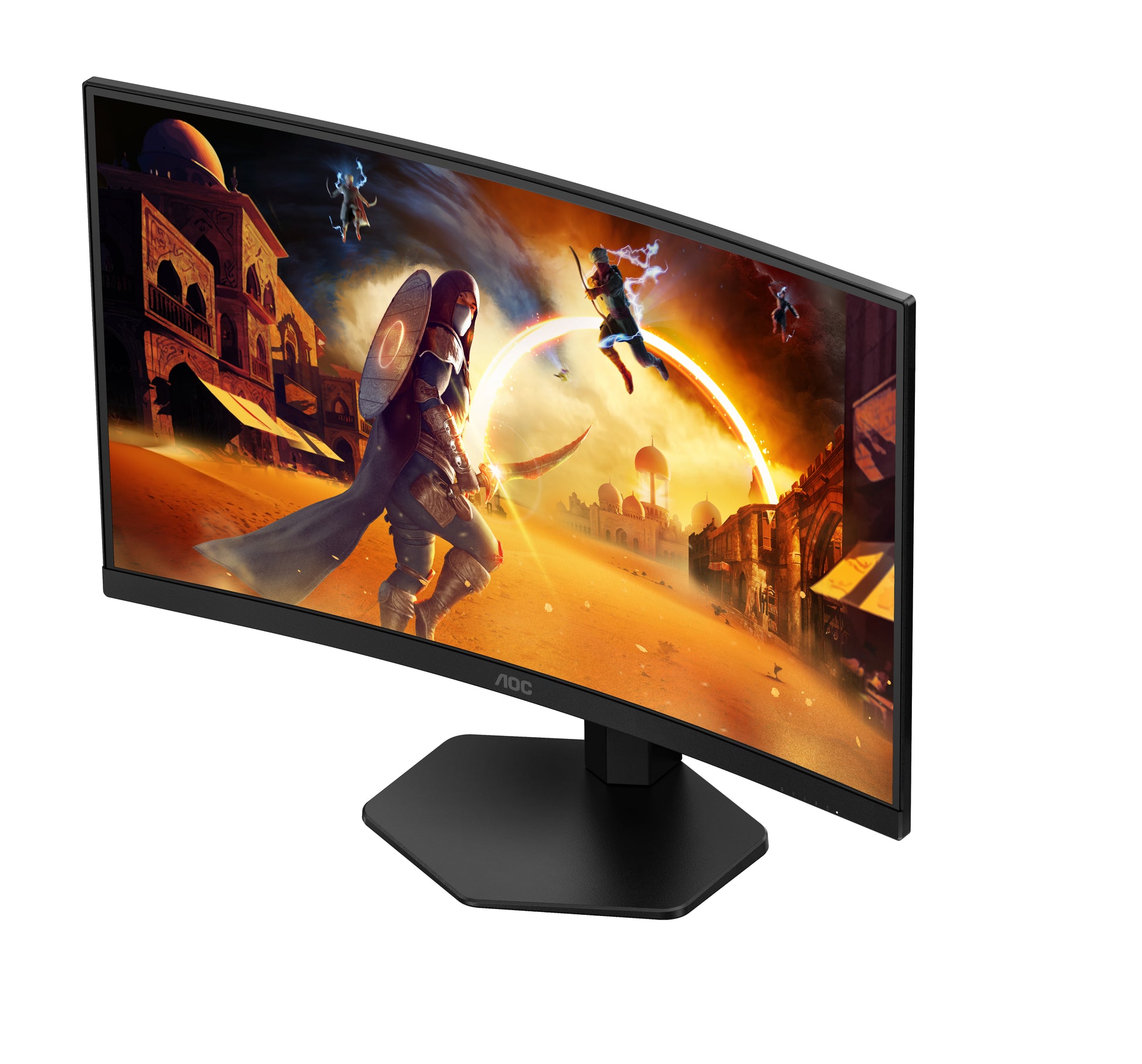 AOC CQ27G4X – Monitor, 27", VA, 180 Hz, 300 cd/m², Gebogen, Adaptive Sync, VESA 100 × 100, Schwarz