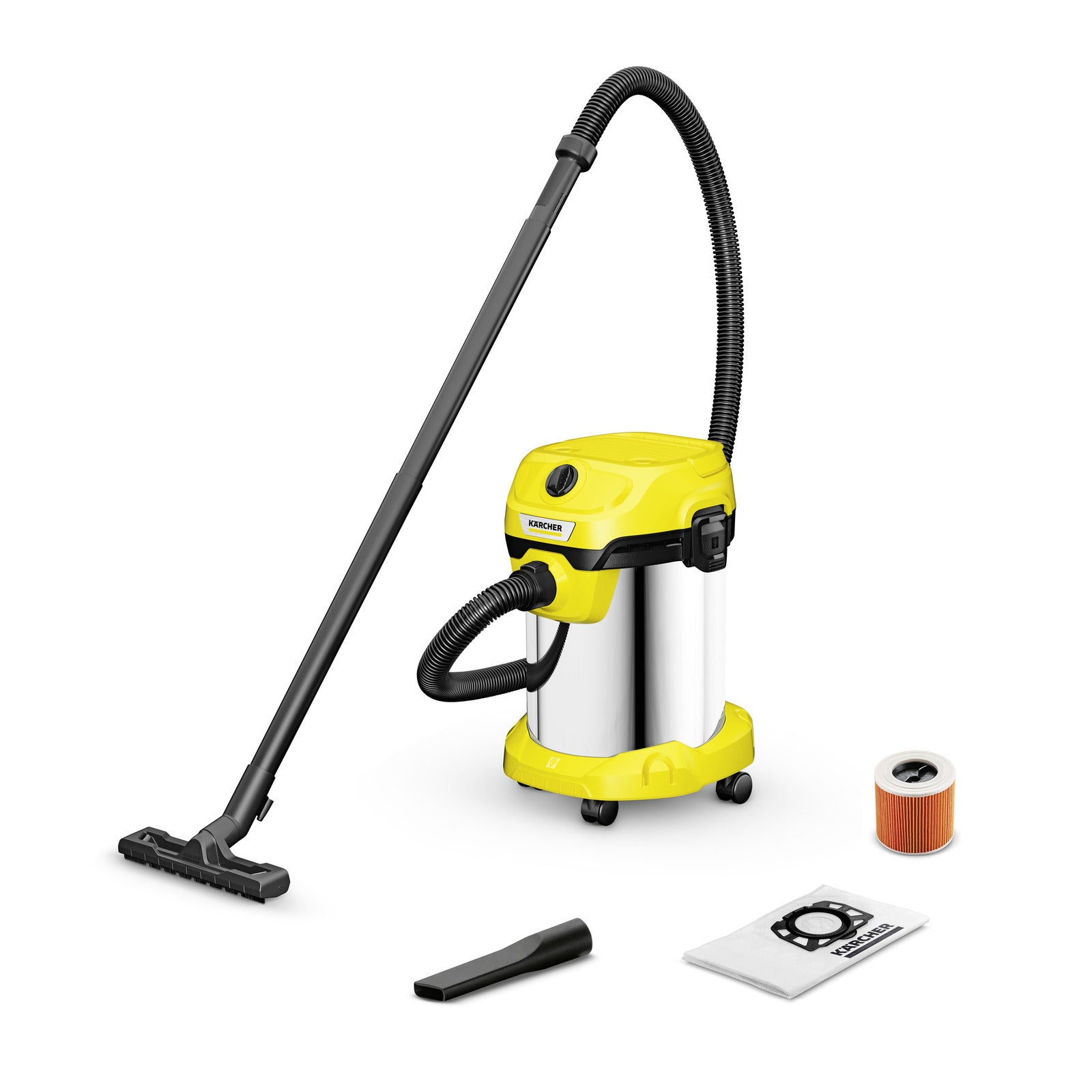 Kärcher Absauganlage WD 2 Plus S V-19/4/18/C – 2-in-1, 1000 W, 19 l, Netzbetrieb