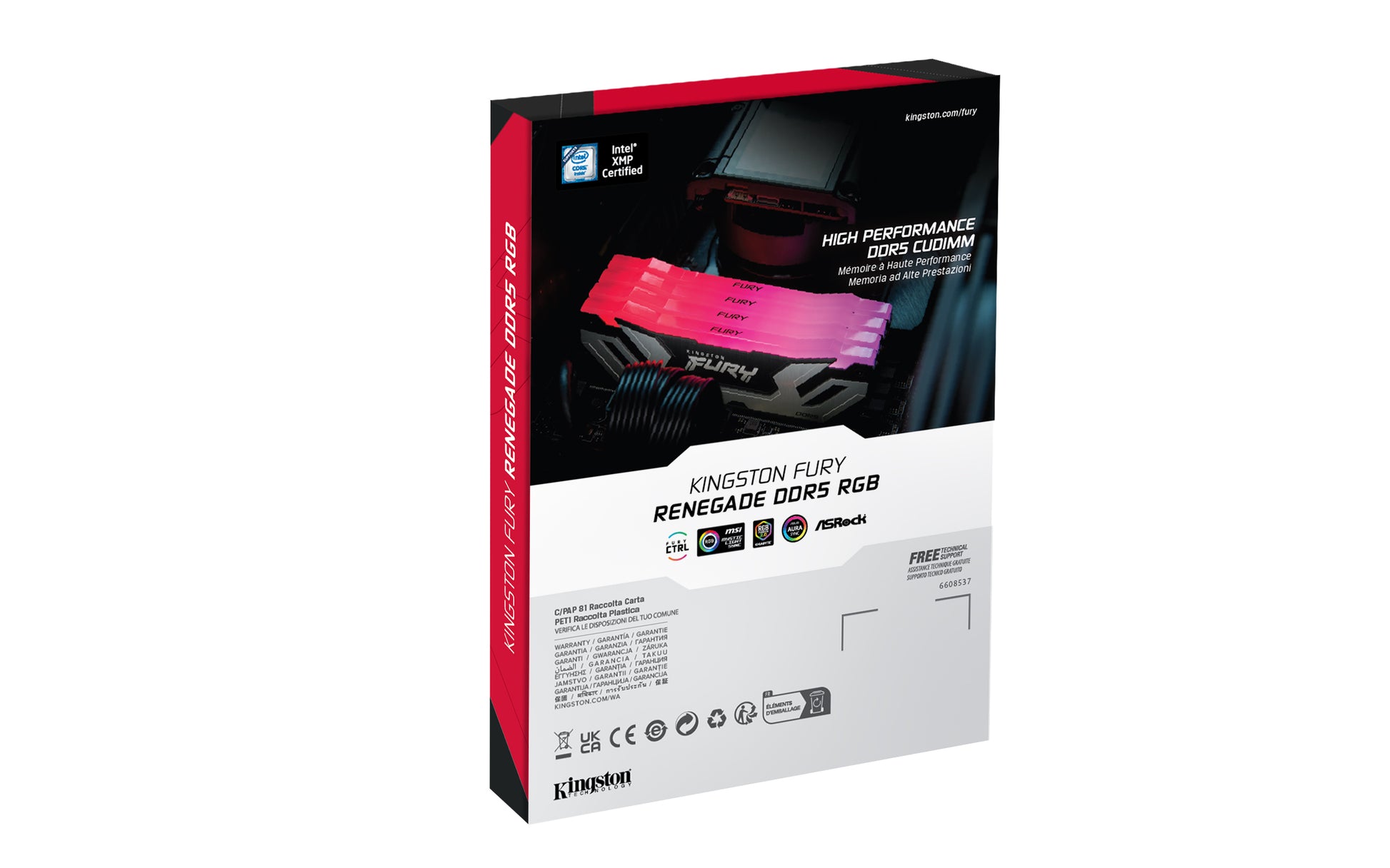 Kingston Technology Kingston – DDR5 Arbeitsspeicher – FURY Renegade – 48 GB (2×24 GB), 8400 MT/s, CL40, XMP 3.0, 1.45 V, RGB
