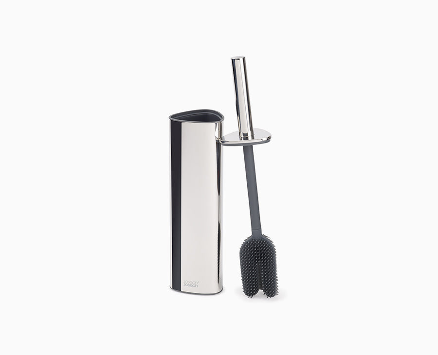 Joseph Joseph WC-Bürstenset – Edelstahl, mit Silikonbürste, H 43,7 cm