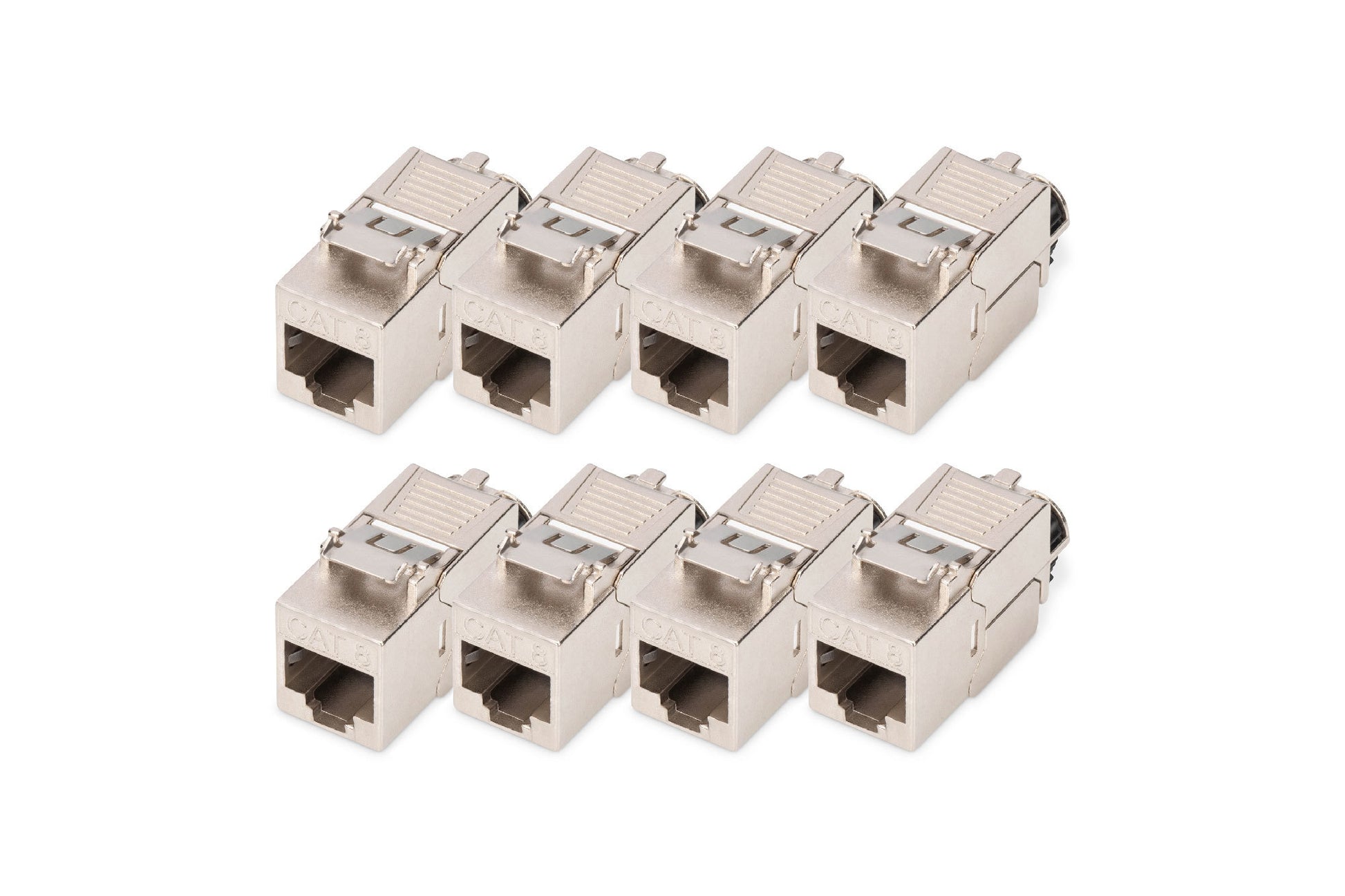 Digitus Keystone-Modul – RJ-45 → LSA, Cat8.1, geschirmt, werkzeugfrei, Silber, (8er)