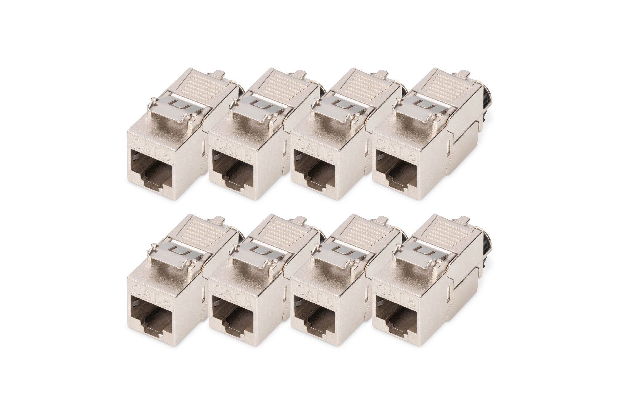 Digitus Keystone-Modul – RJ-45 → LSA, Cat8.1, geschirmt, werkzeugfrei, Silber, (8er)