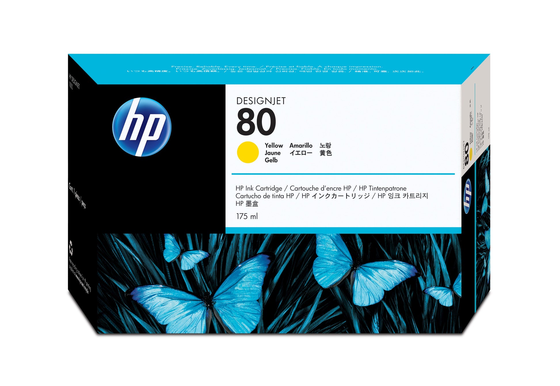 HP Tintenpatrone 80, Gelb, 175 ml