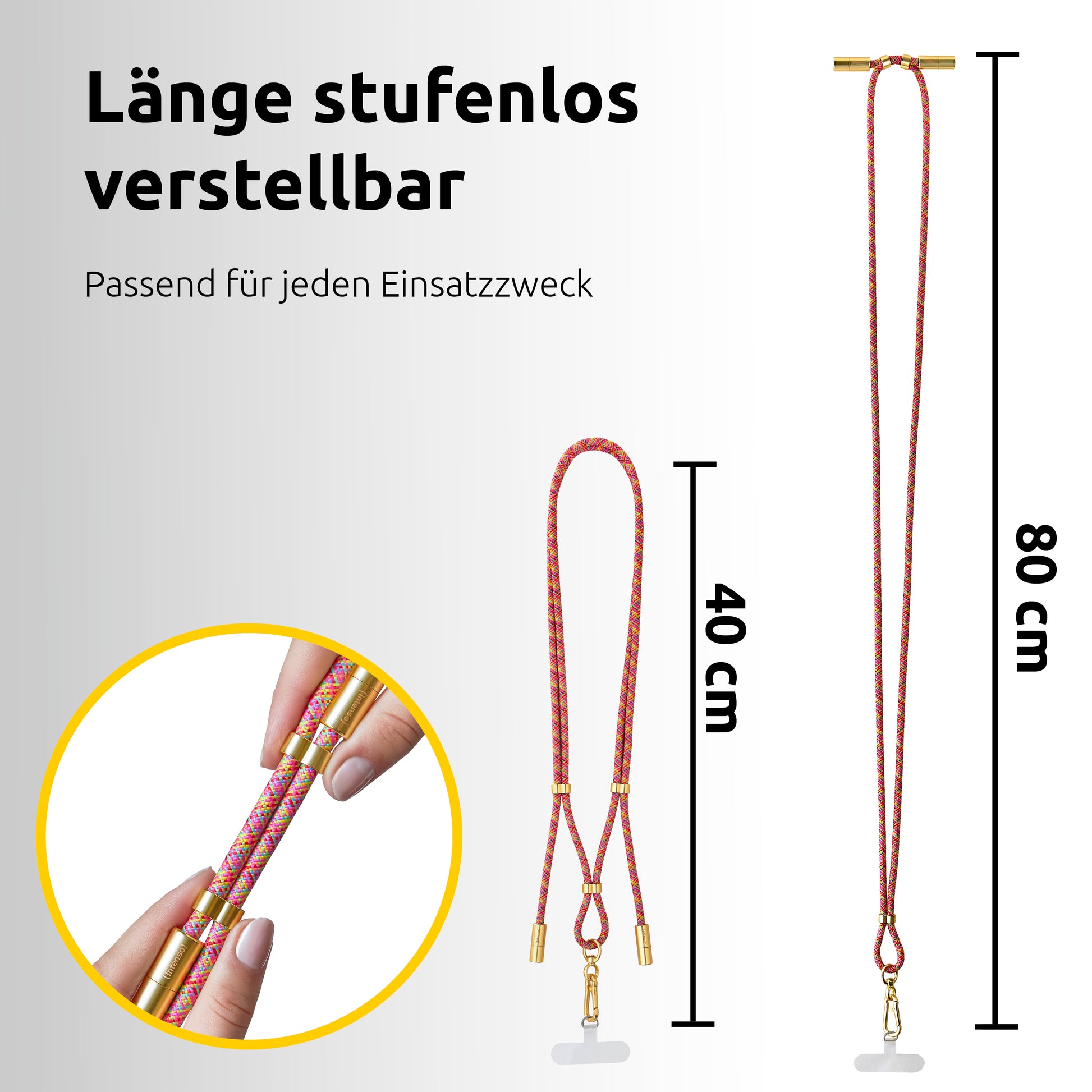 Intenso Kabel – USB-C auf USB-C 1,65 m, PD 60 W, Schlüsselanhänger