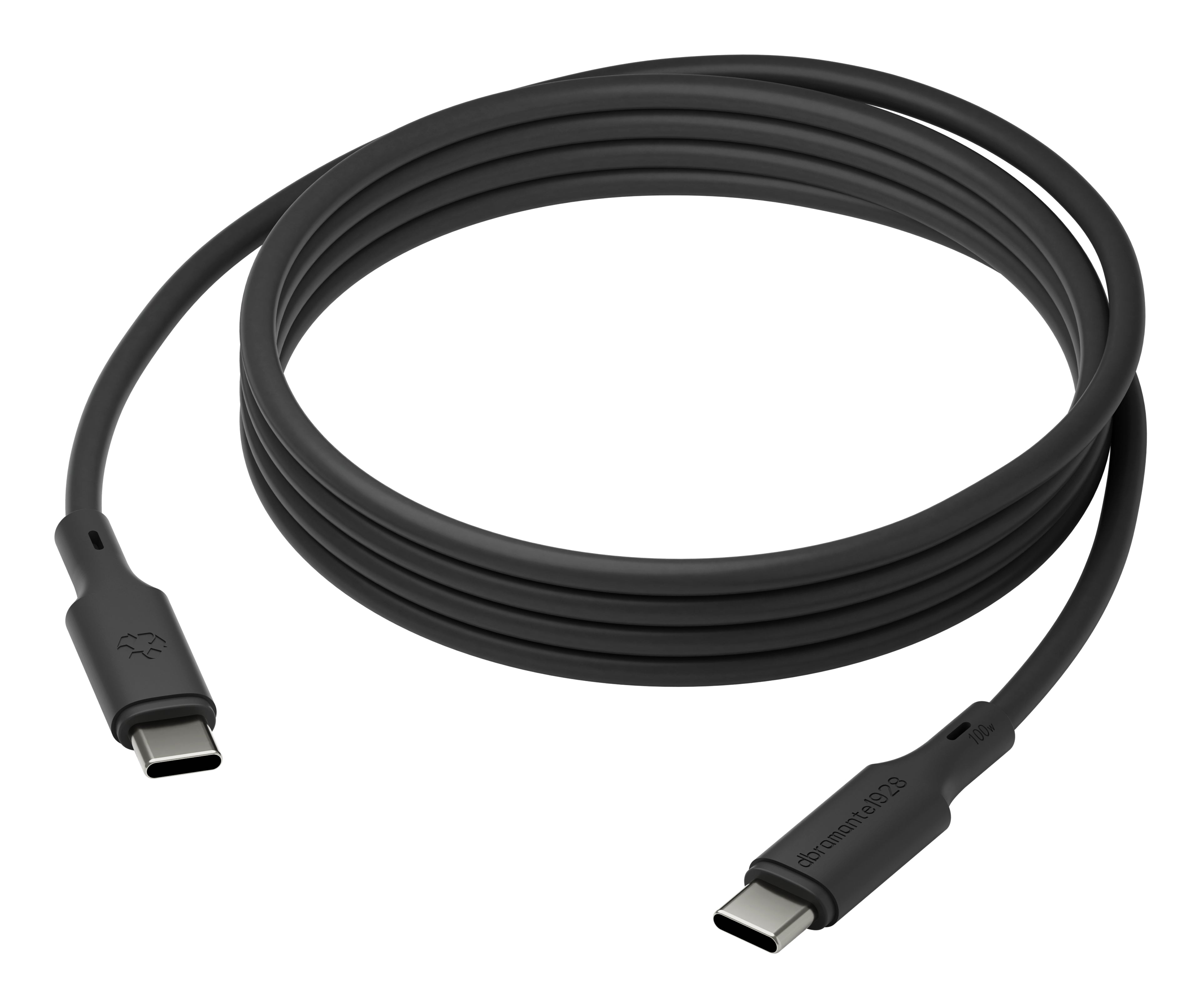 dbramante1928 USB-C auf USB-C Kabel – 2 m – PD 100 W – Schwarz