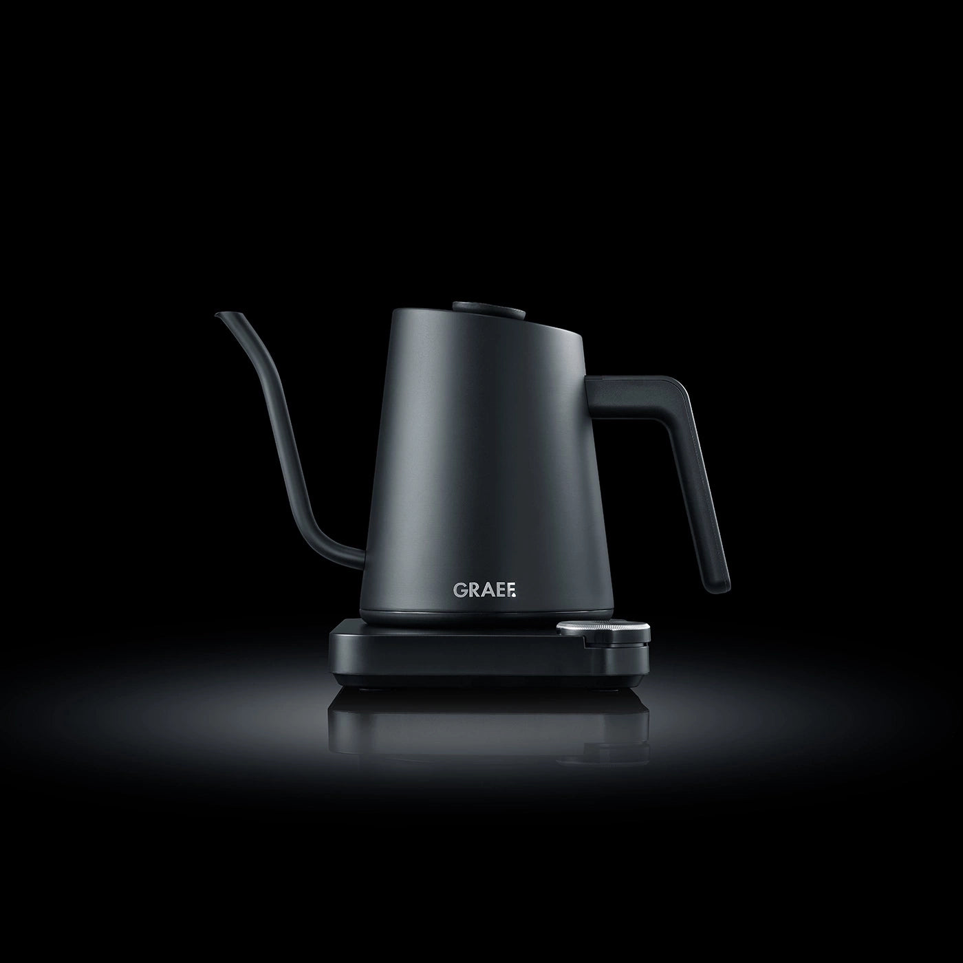 Graef Pourover Wasserkocher – 0,9 l, mit Temperaturwahl, Warmhaltefunktion, Edelstahl, Schwarz, GK502