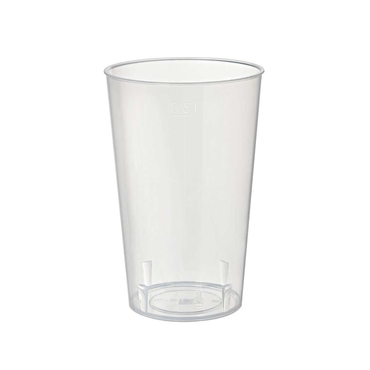 Duni Trinkbecher – 0,50 l, Kunststoff, Transparent, Spülmaschinenfest, BPA-frei, Mehrweg