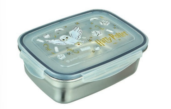 Scooli Harry Potter – Lunchbox 550 ml, 17 × 12,5 × 6 cm, Edelstahl, Silber