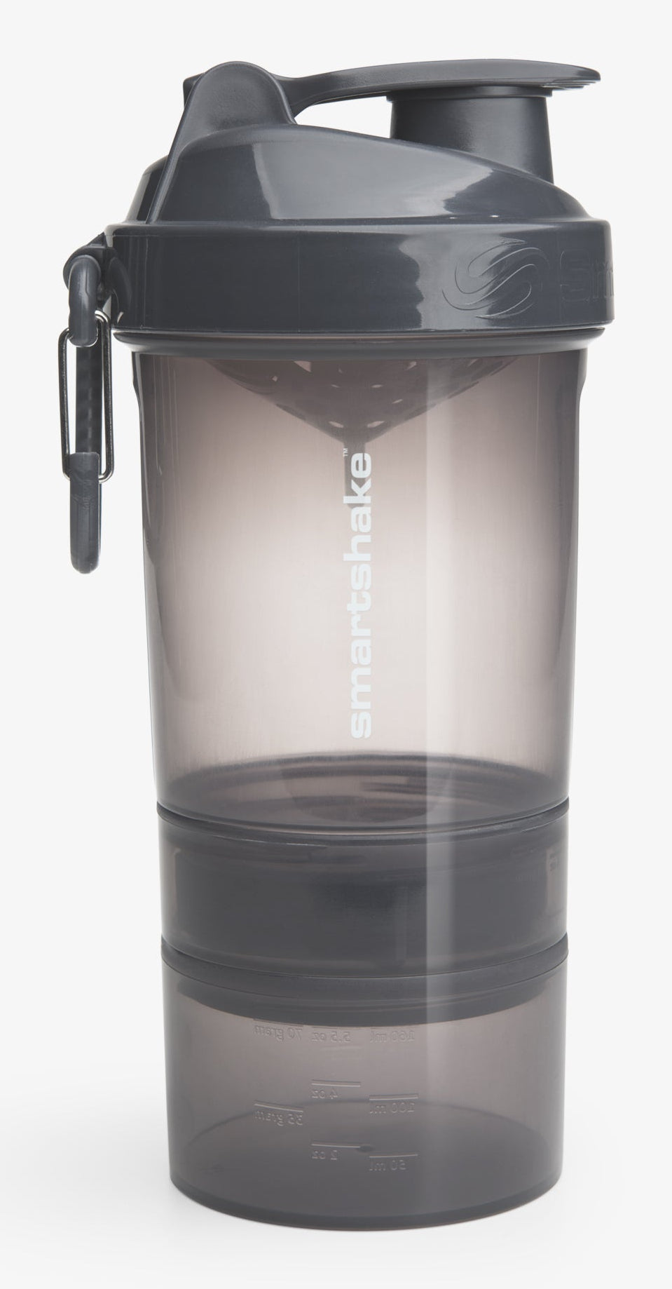 Smartshake Original2GO Trinkflasche 600 ml – Polypropylen (PP), Klappdeckel, Gunsmoke