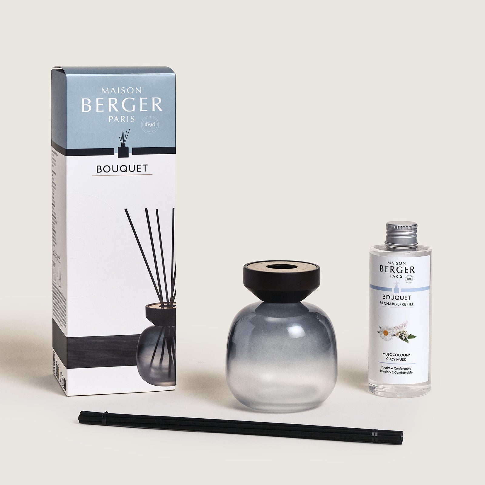 Maison Berger Paris Wood – Duftstäbchen, 260 ml, schwarz