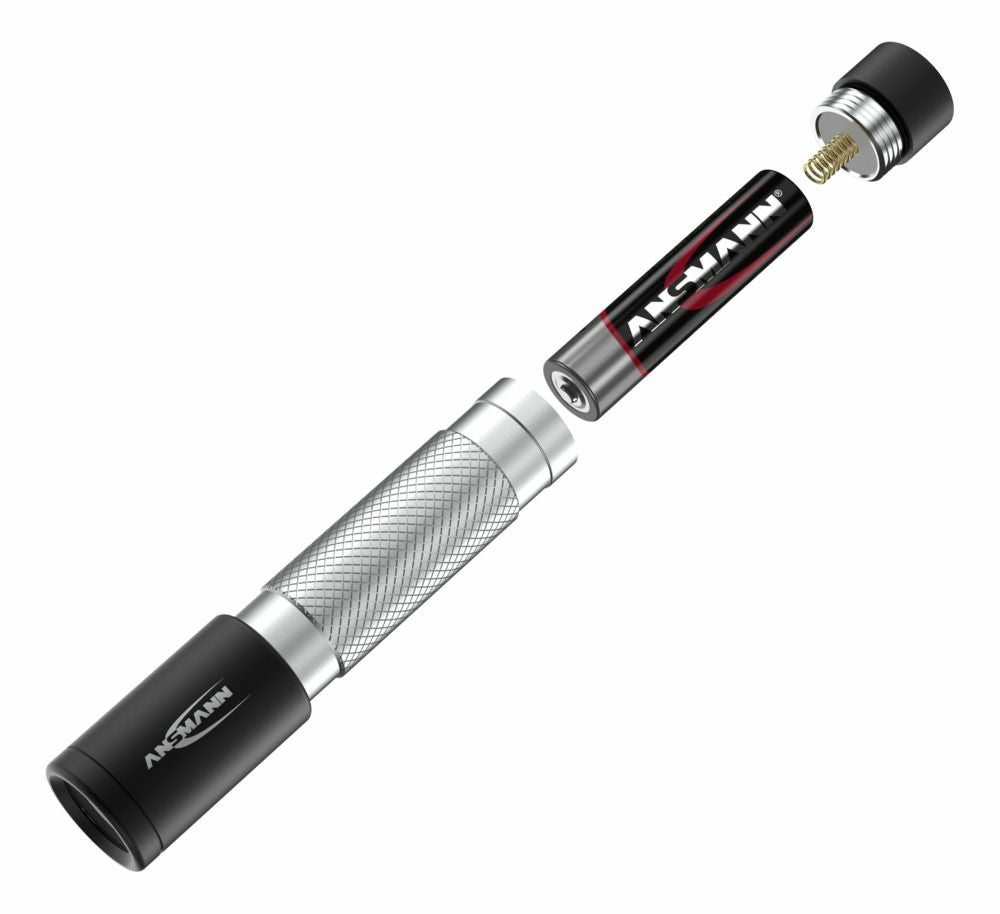 Ansmann Taschenlampe Daily Use 50B – 55 lm, 36 m, IPX4, Batteriebetrieb, 2 Stufen – Schwarz