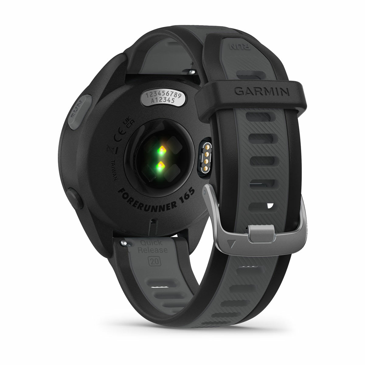 Garmin Forerunner 165 Music – GPS-Smartwatch – 43 mm, 1,2", GPS, ANT+, Schwimmen, Schwarz/Dunkelgrau, Sportarmband