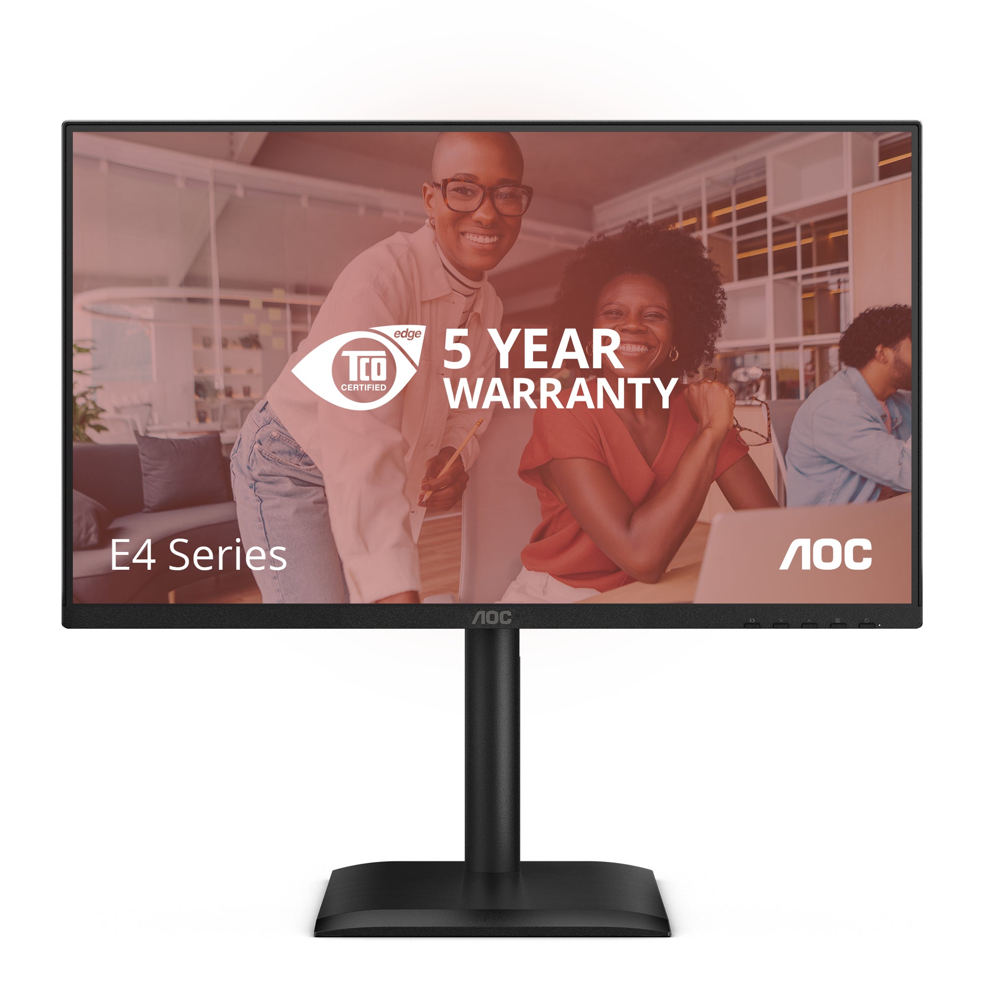 AOC 24E4CV – Monitor, 23,8", IPS, 120 Hz, 300 cd/m², USB-C, Daisy Chain, VESA 100 × 100, Schwarz