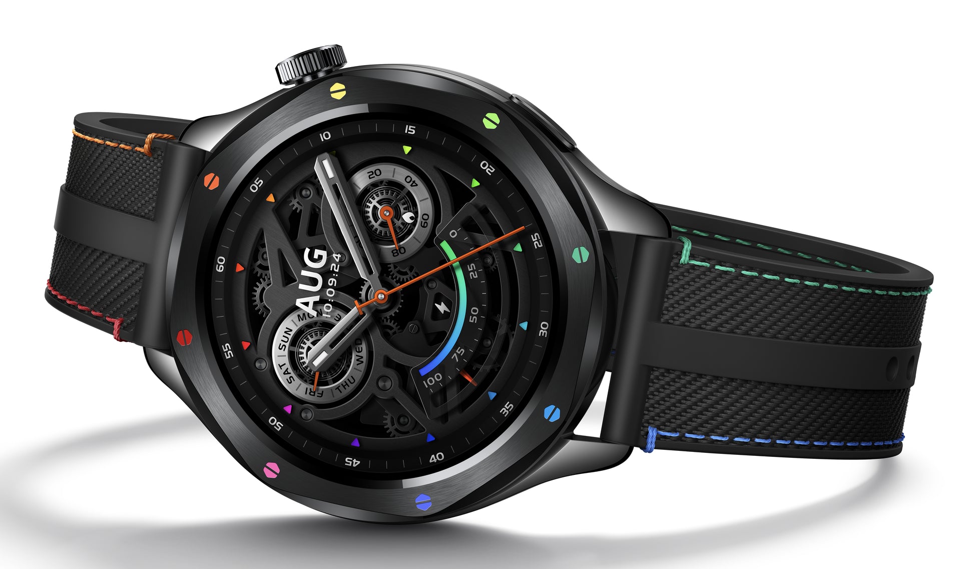Xiaomi Smartwatch S4 – Smartwatch – 47 mm, 1,43" AMOLED, GPS, Mineralglas, 5 ATM, Rainbow, Sportarmband