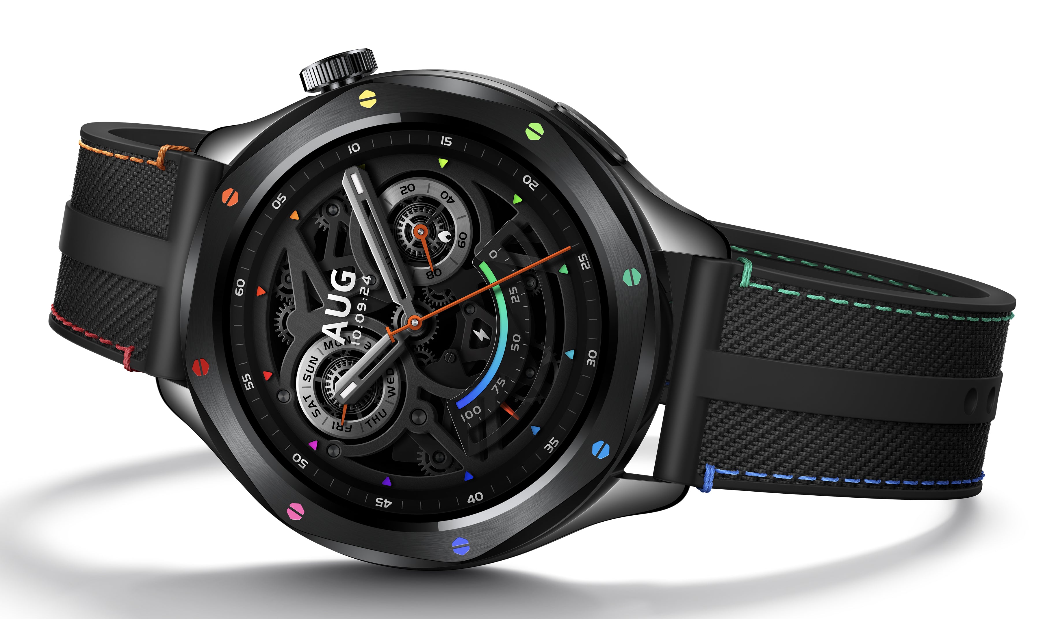 Xiaomi Smartwatch S4 – Smartwatch – 47 mm, 1,43" AMOLED, GPS, Mineralglas, 5 ATM, Rainbow, Sportarmband