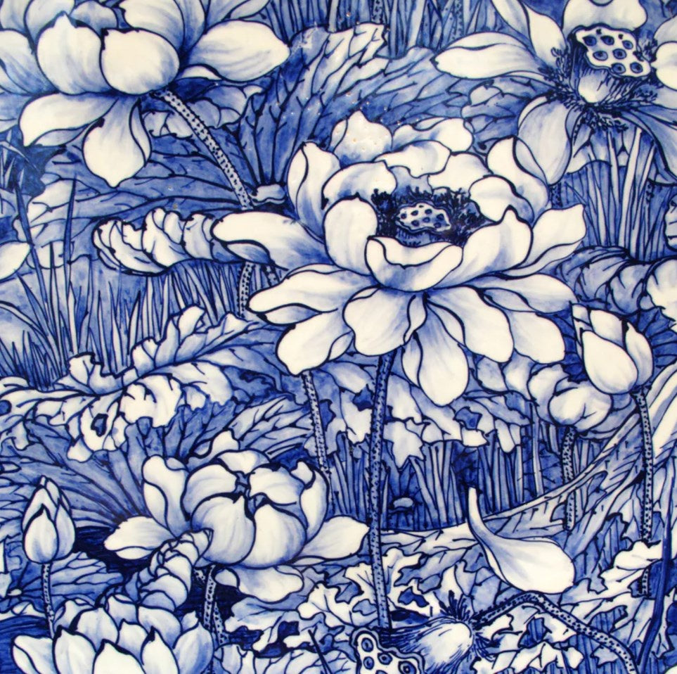 Paper + Design Servietten Porcelain – Blau – 33 × 33 cm, 3-lagig – 20 Stück
