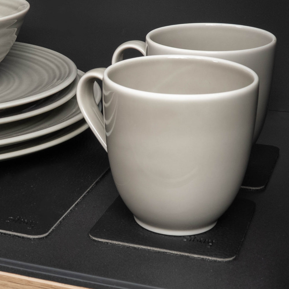 Silwy Tasse – Porzellan, hellgrau, 2-teilig