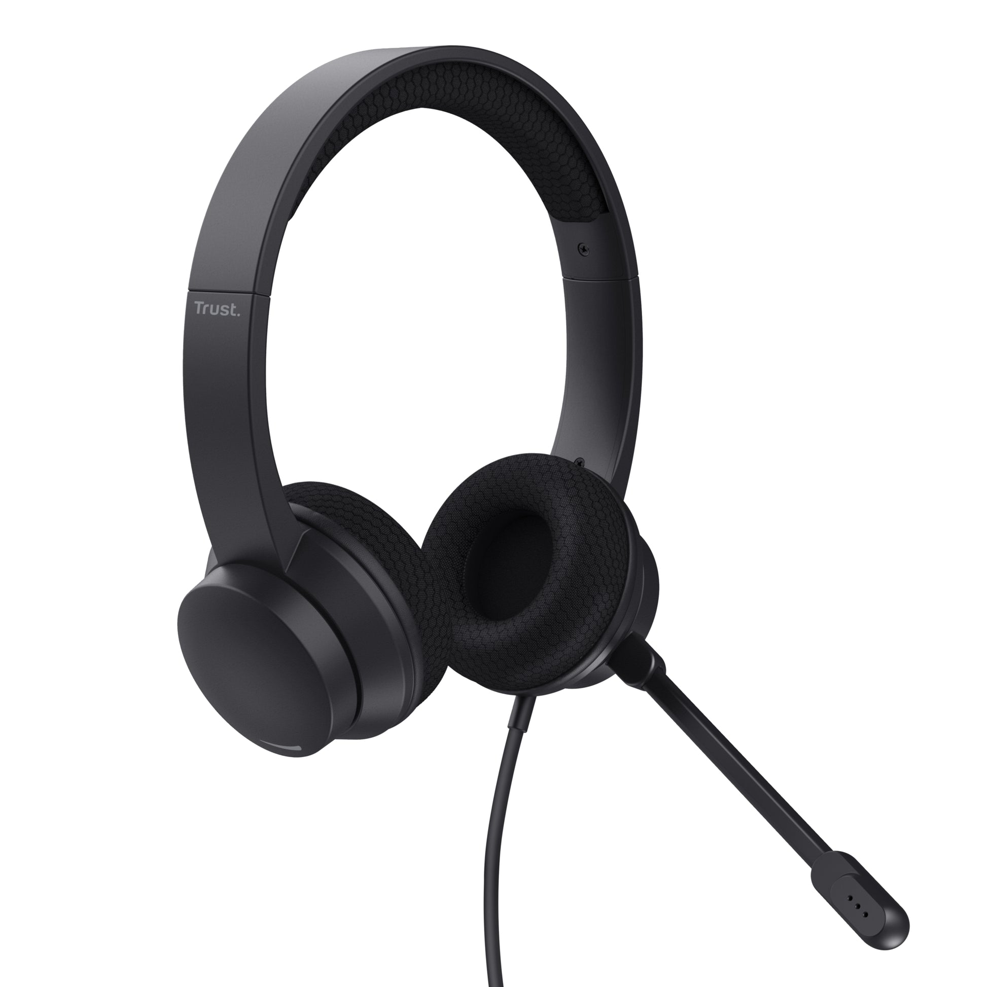 Trust HS-260 USB-ENC Office-Headset – On-Ear, Stereo, Kabel (USB-A), Schwarz