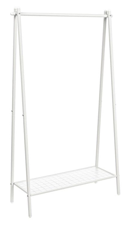 Songmics Garderobenständer – mit Ablage, Stahl, Weiss, 92,5 × 33,5 × 153 cm