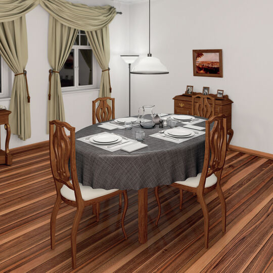 d-c-fix Tischdecke – Ø 150 cm, rund, PP, dunkelbraun
