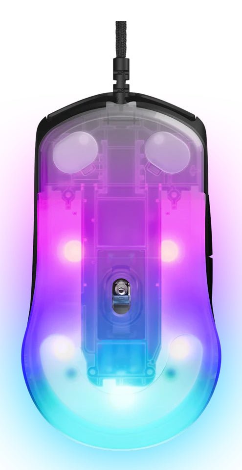 SteelSeries Rival 3 Gen 2 Maus – kabelgebunden, beidhändig, umschaltbare DPI, Beleuchtung, schwarz