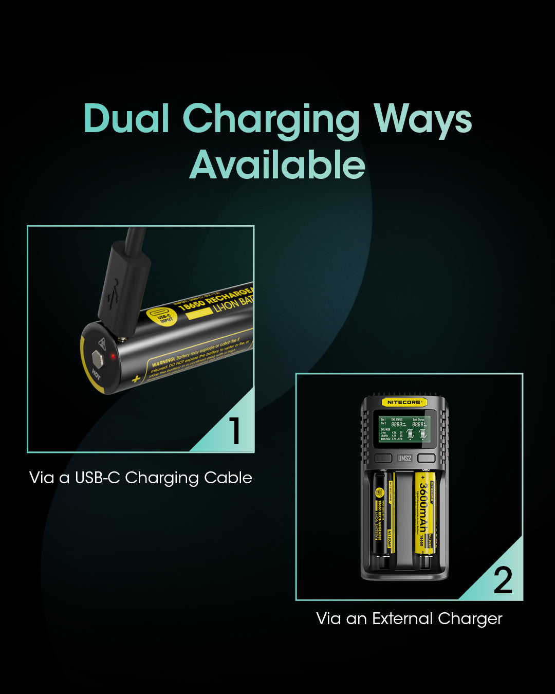 Nitecore 18650 Akku, Li-Ion, 3600 mAh, 3,6 V – 1 Stk.