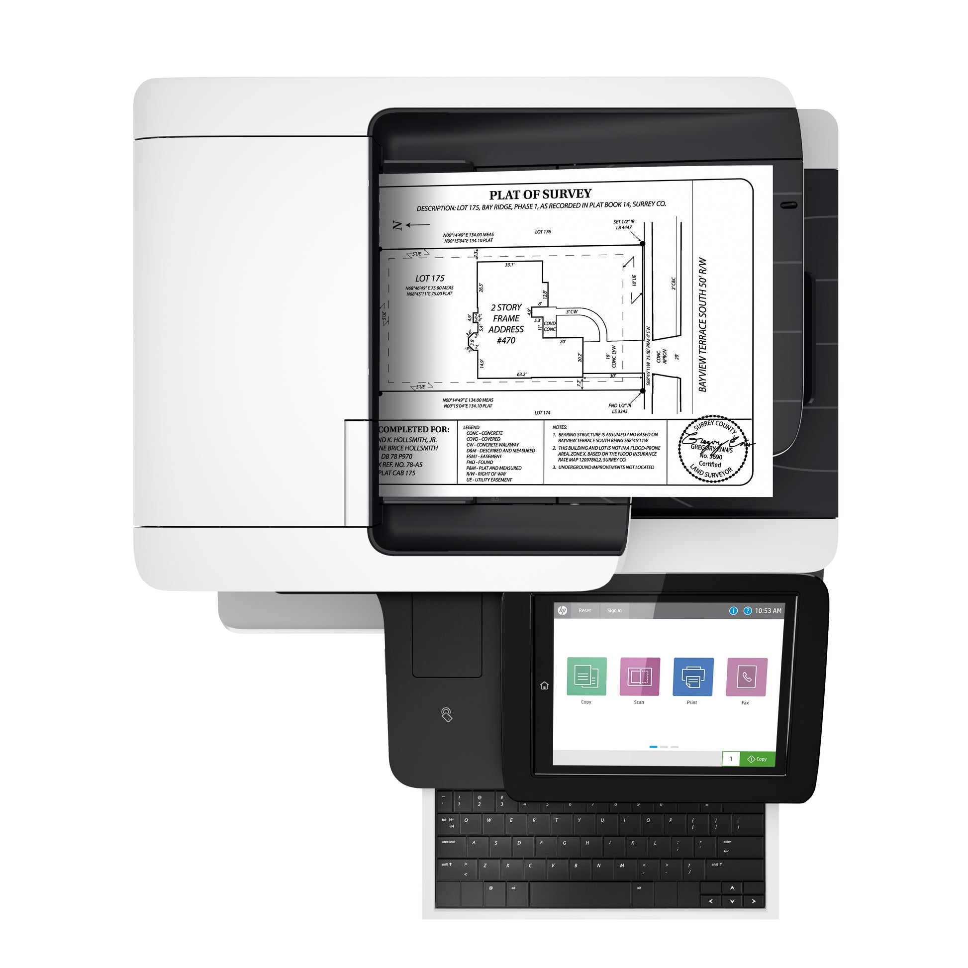 HP LaserJet Enterprise Flow M528Z – S/W Laser-MFP A4 – LAN – Duplex – 43 Seiten/Min S/W