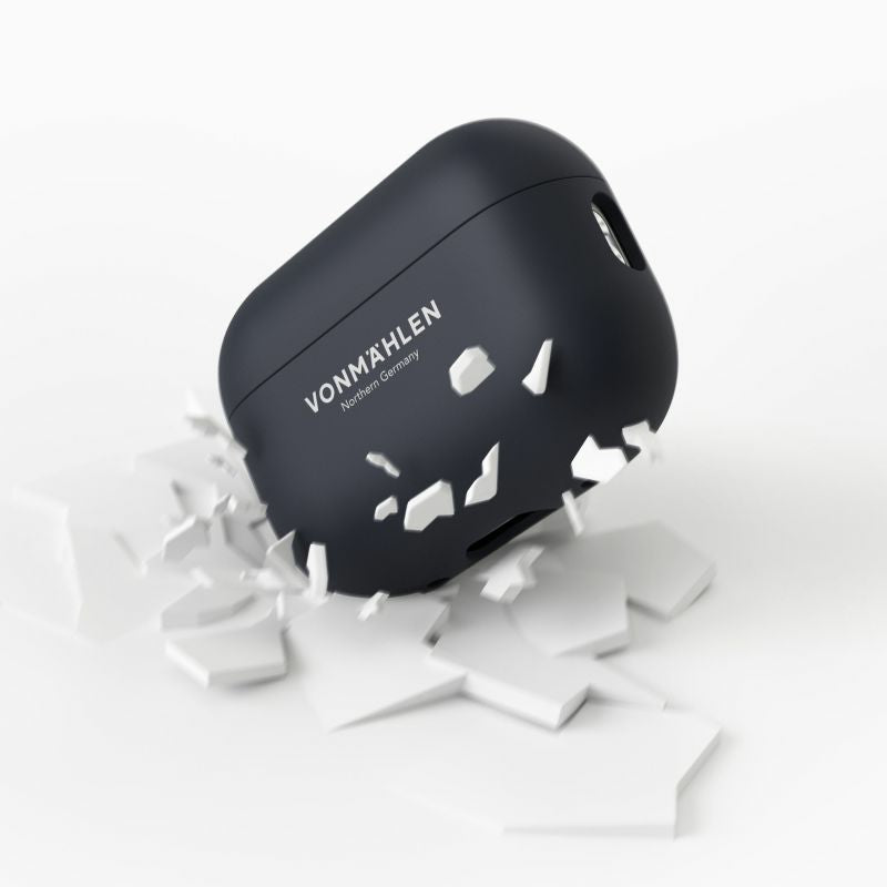 Vonmählen Thin Case – Schutzhülle – für Apple AirPods (2. Gen.) – kabelloses Laden, fallbeständig – Navy
