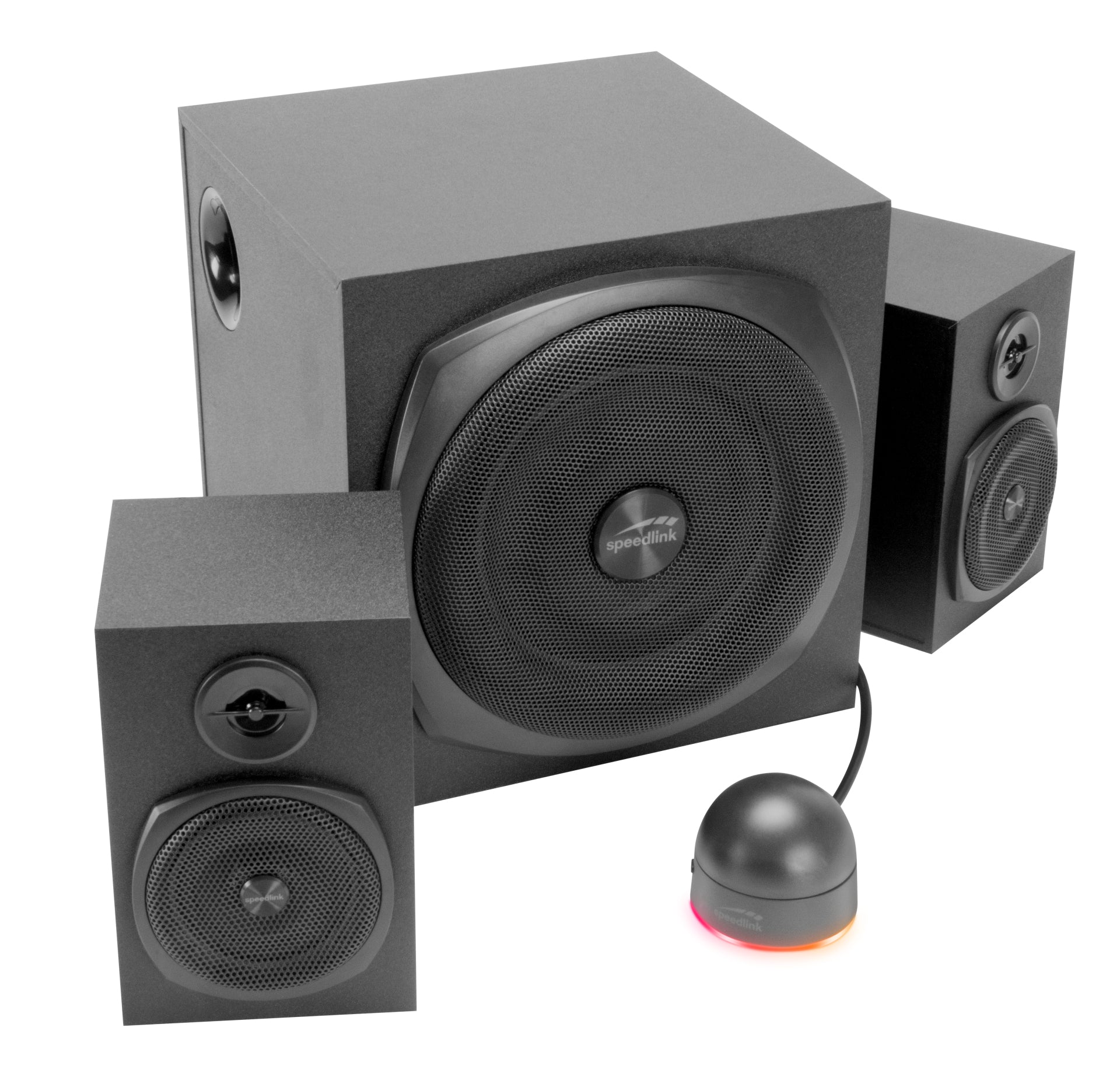 SPEEDLINK GRAVITY LT – PC-Lautsprecher – 2.1, 40 W, 3,5 mm, Schwarz