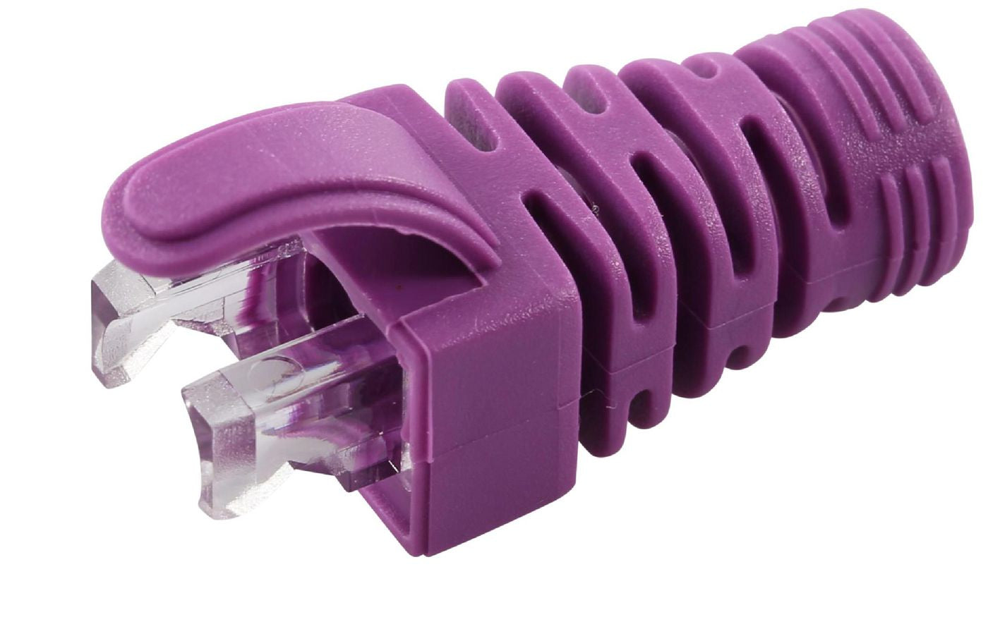 Microconnect Zugentlastungsboot – für Cat5e, Cat6, Cat6A, Kabel bis 6,5 mm, Violett, 100 Stück