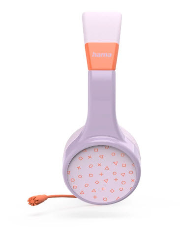 Hama Teens Guard II – On-Ear Headset – Bluetooth, Lautstärkebegrenzung 85 dB – Lila/Orange – bis 50 h