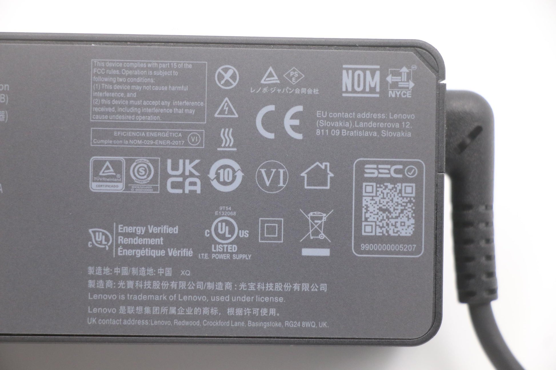 Lenovo 5A10W86253 Netzteil 65 W – für Lenovo-Laptops – Schwarz