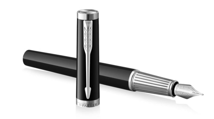 Parker Ingenuity Black C.T. – Federspitze F – schwarz, blau – Patronen