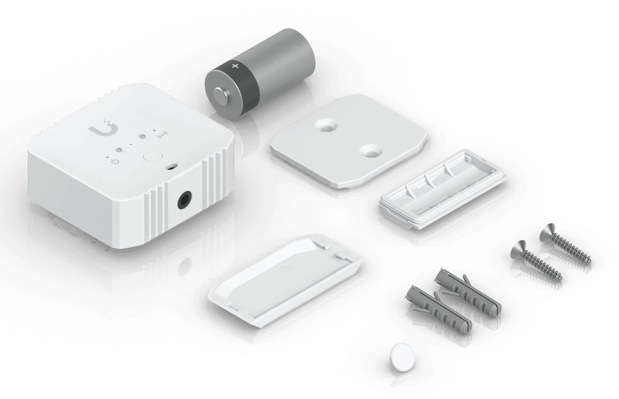 Ubiquiti Multisensor, Temperatur, Feuchte & Umgebungslicht, Funk, 6-Jahres-Batterie – Weiss