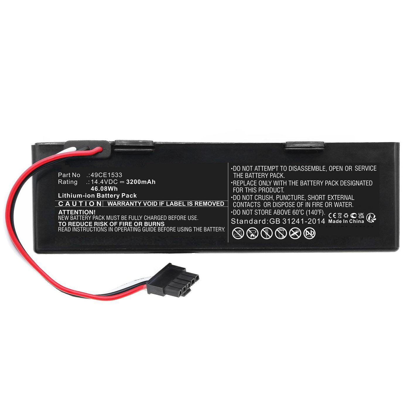 CoreParts Absauganlage – 3200 mAh, 14,4 V, für CECOTEC