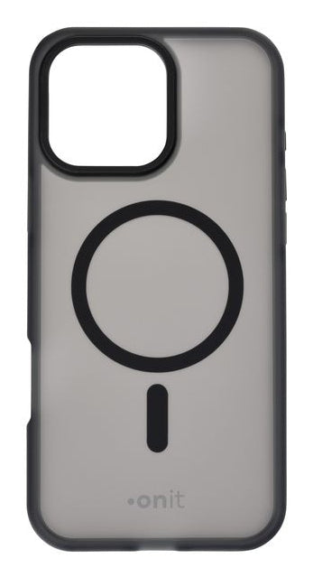 ONIT Backcover – für Apple iPhone 16 Pro Max, MagSafe, PC+TPE+TPU, Schwarz matt, bis 3 m sturzsicher