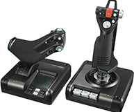 Logitech G Saitek X52 Pro – Maus – Kabelgebunden (USB‑A), 10 Tasten, Schwarz, Silber
