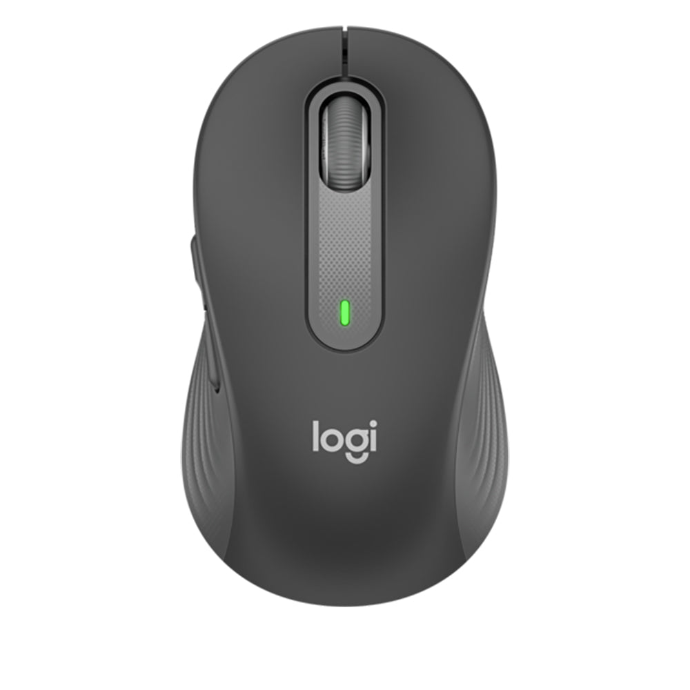 Logitech Signature M650 L – Maus, rechts, Optisch, 4000 DPI, Leises Klicken, Graphit, Grösse L