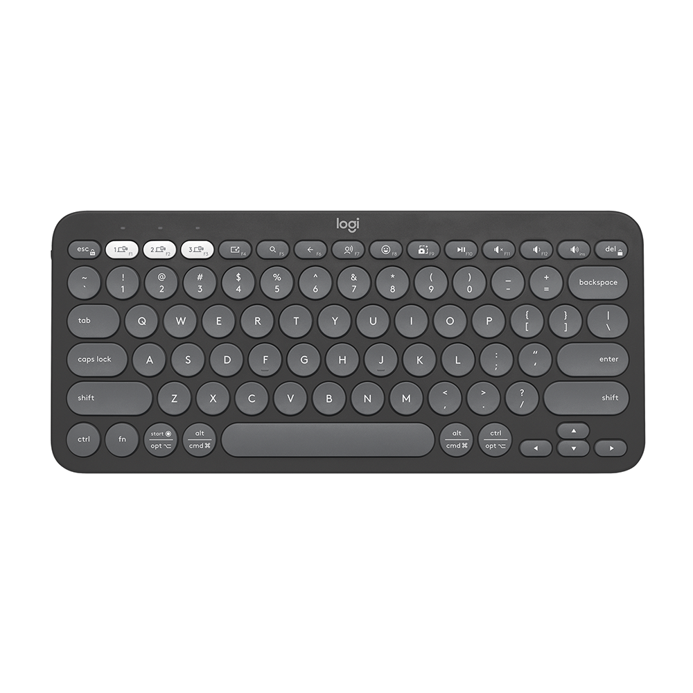 Logitech Pebble Keys 2 K380s – Tastatur, kabellos (Bluetooth), CH-Layout (DE-CH), Graphit
