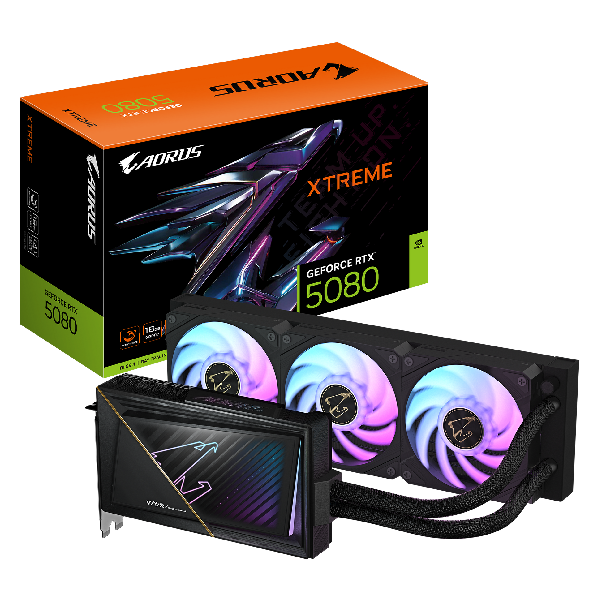 GIGABYTE GV-N5080AORUSX W-16GD – PCIe Grafikkarte – 3×DP, 1×HDMI, PCIe 5.0 x16, 1×16-Pin