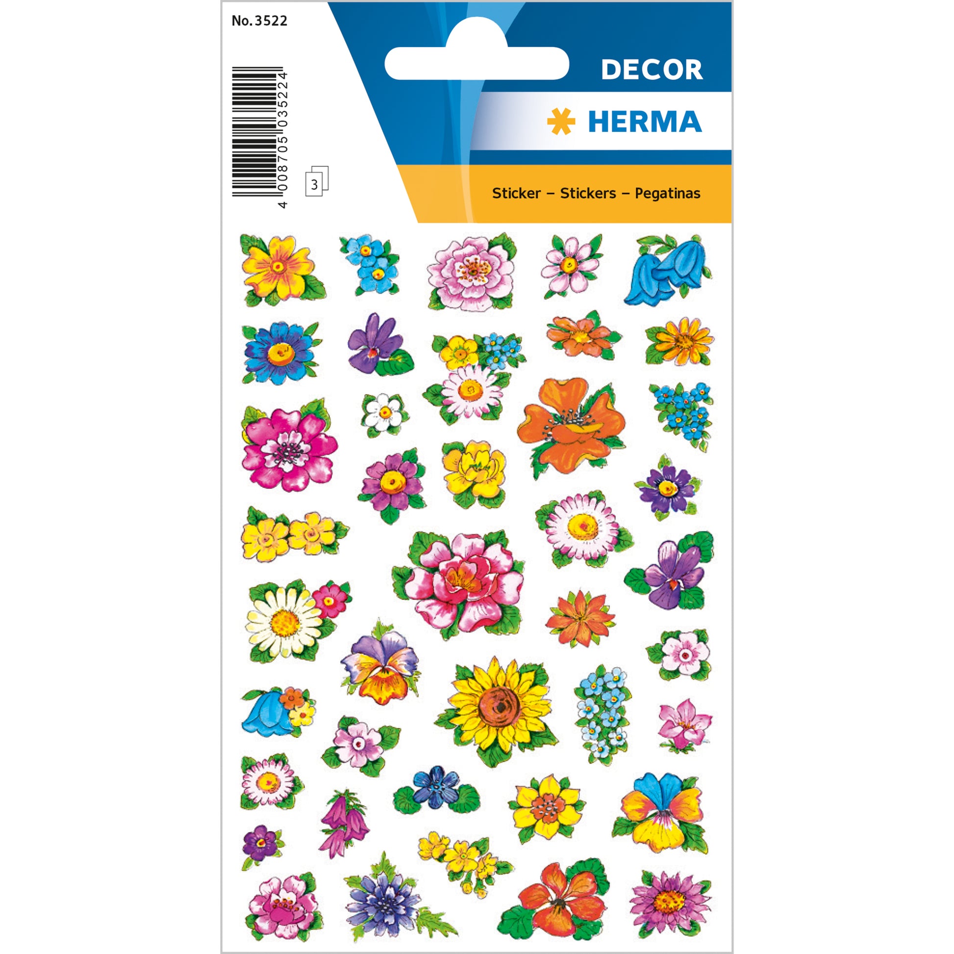 HERMA Schmucketiketten, Decor – 84 × 120 mm – mehrfarbig – 123 Stk.