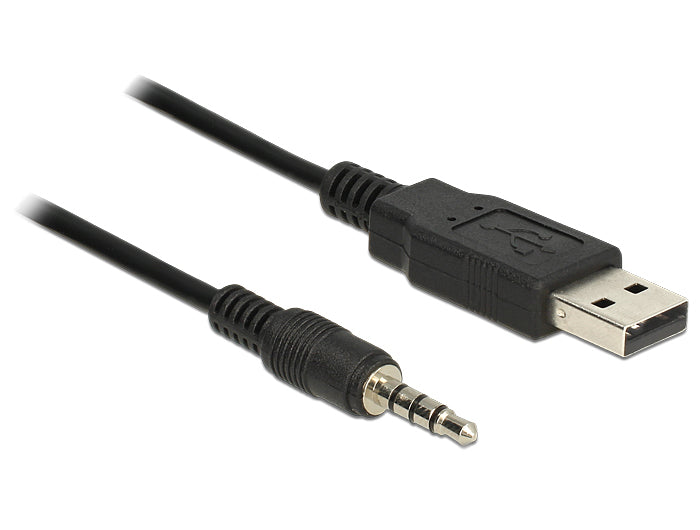DeLOCK USB-Seriell-TTL-Kabel USB-A zu 3,5 mm Klinke (4-Pin) – TTL 3,3 V, USB 2.0 (480 Mbit/s), 1,8 m